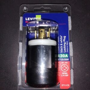 Leviton Black & White Locking Plug